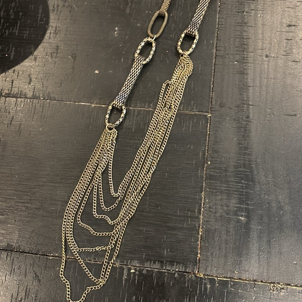 Cookie Lee Elegant Layered Long Multichain Gold Chain Necklace​ - Picture 4 of 7